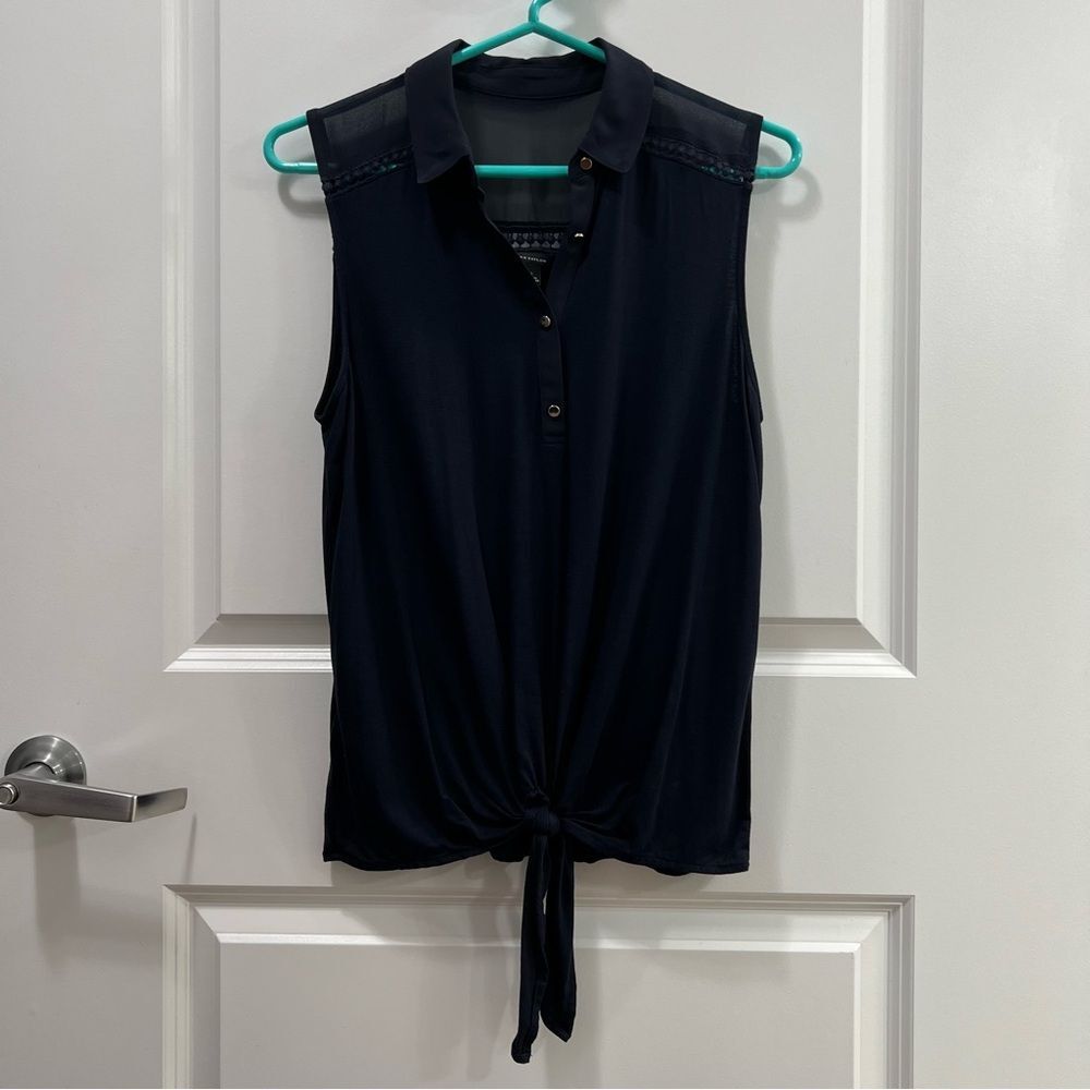 Ann Taylor Tie Front Sleeveless Top Size Small